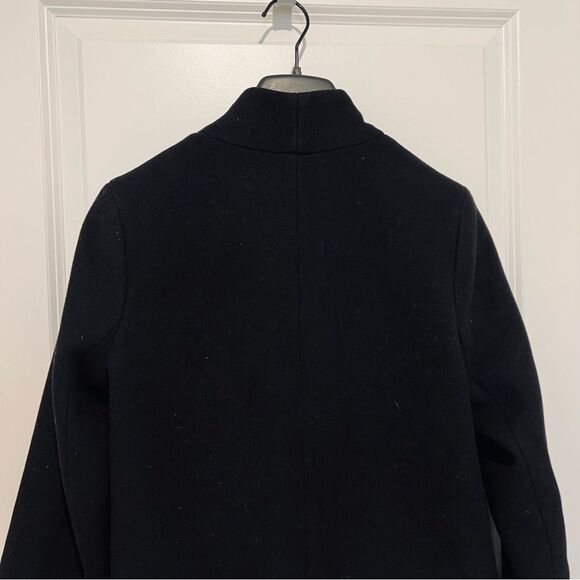 Abercrombie & Fitch Women's Wool Blend Collarless Coat in Black Size Small - Picture 10 of 15
